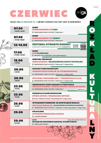 ROZKŁAD KULTURALNY